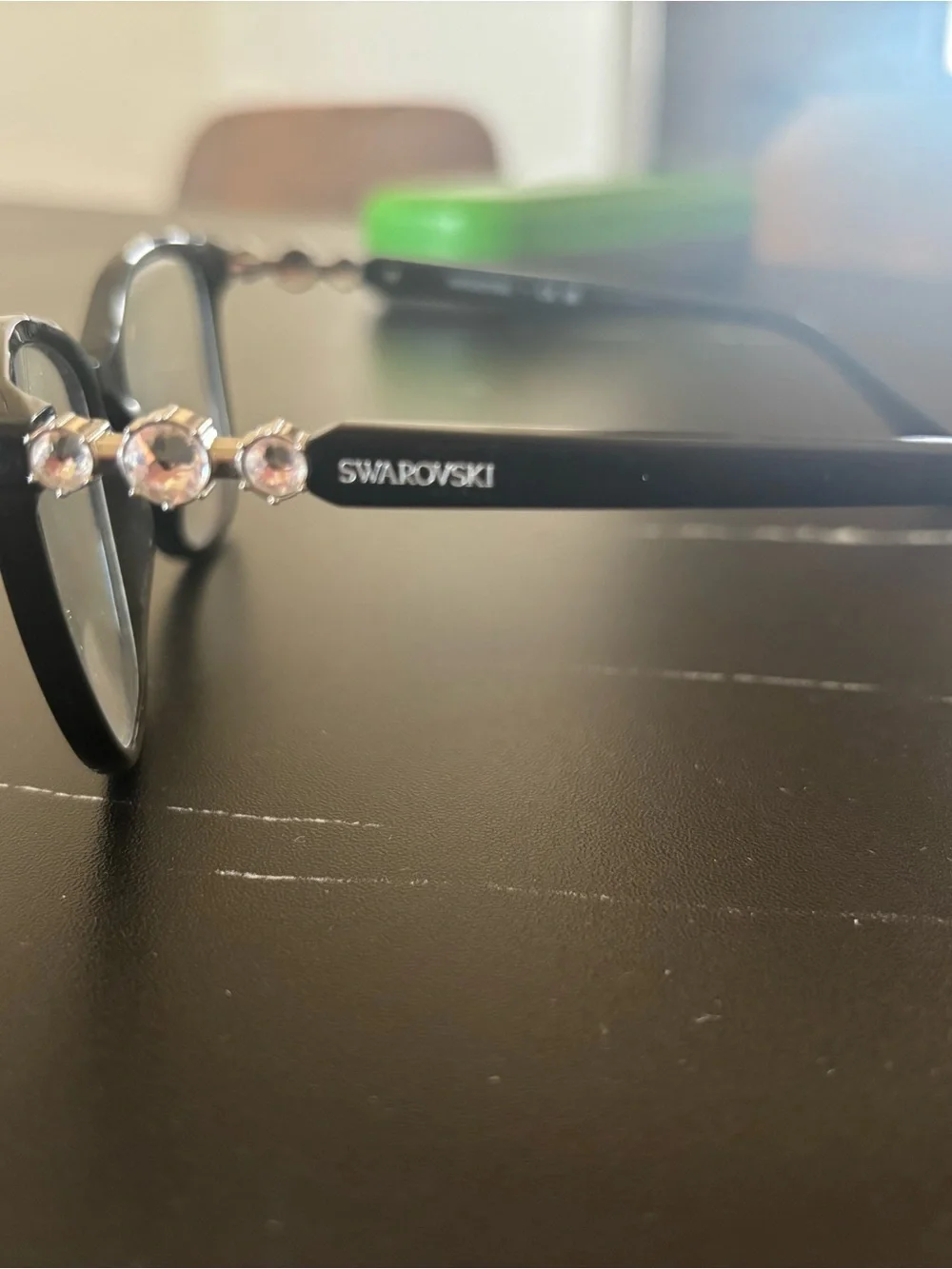 Swarovski Black Cat-Eye Women's Glasses